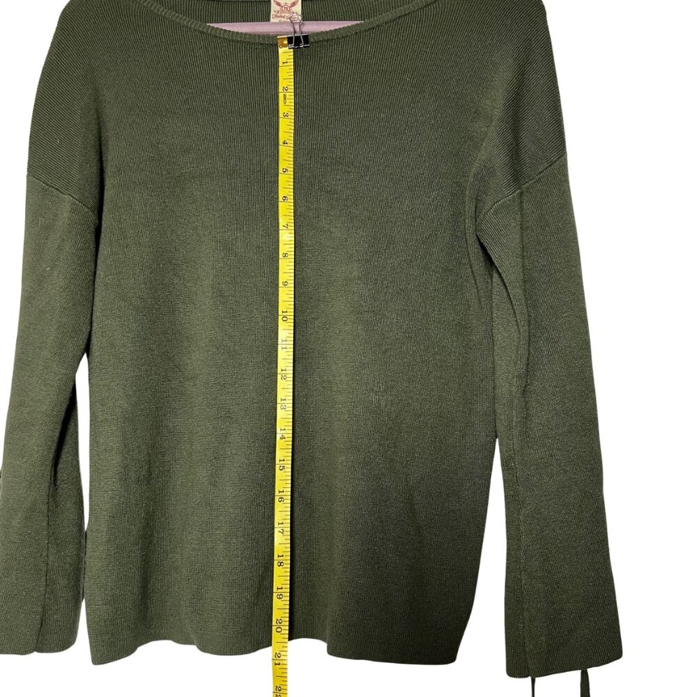 Green Faded Glory Sweater with Bell Sleeves - Picture 5 of 15